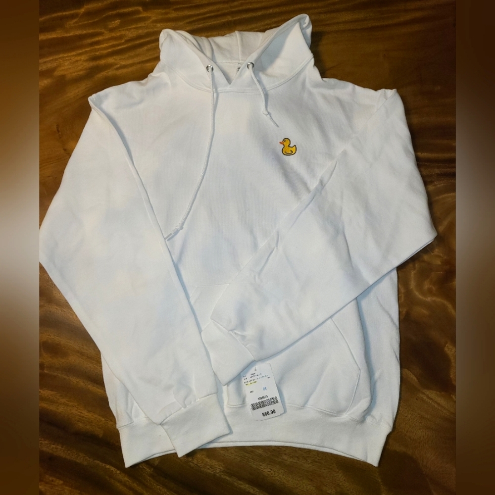 BNWT hoodie white w ducks embroidered duck